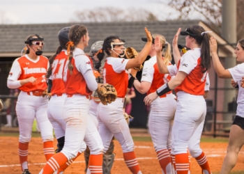 Softball Splits SAC Opener At Coker
