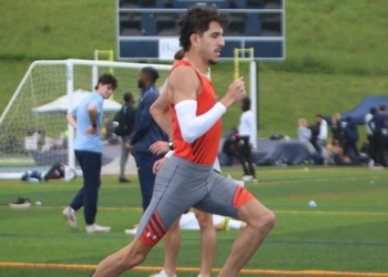 Cunningham Takes Silver In Long Jump On First Day Of SAC Championship